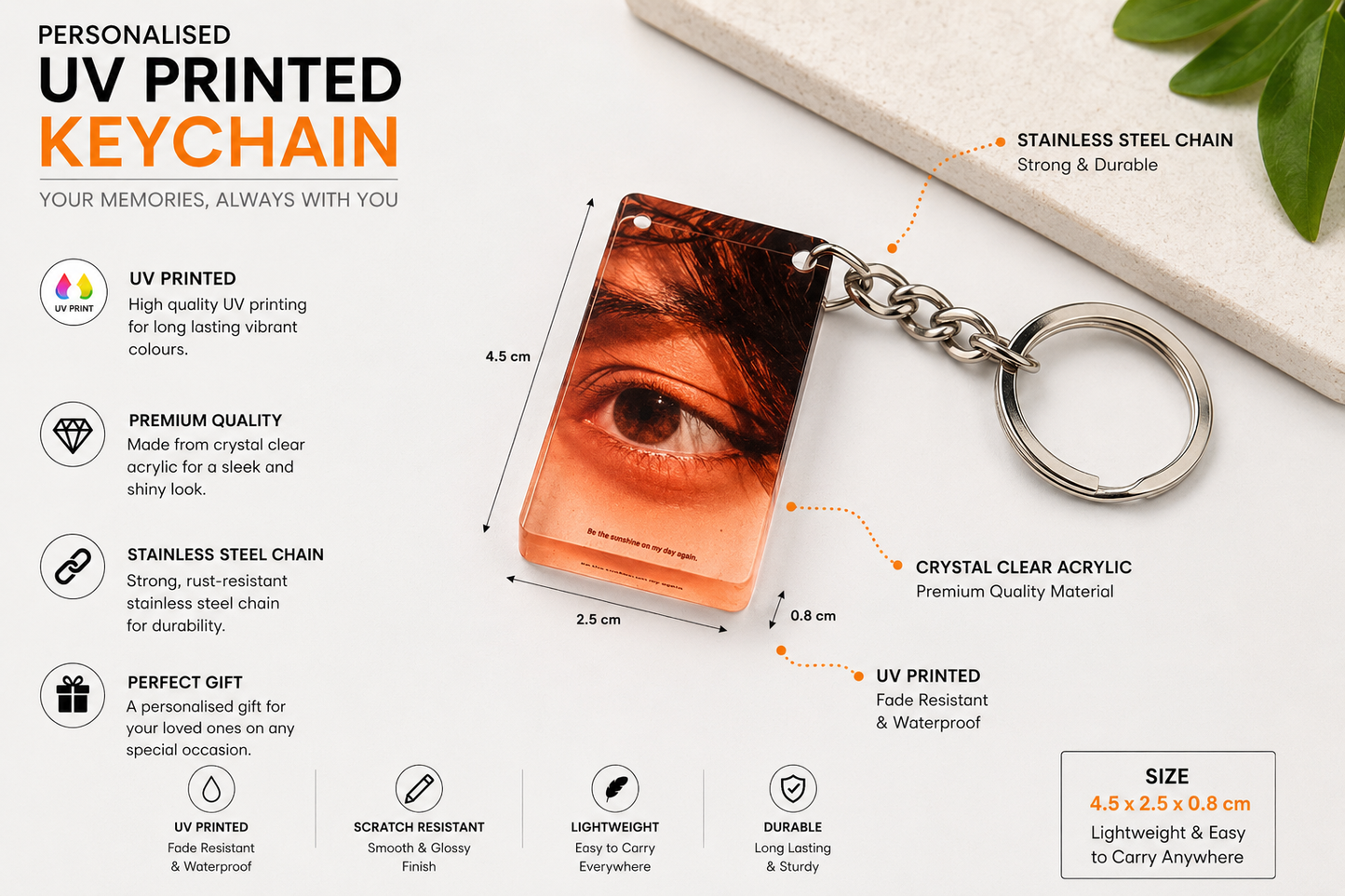 Personalised Eye keychain