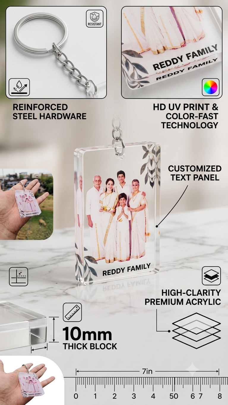 Transparent Acrylic Keychain - Personalized