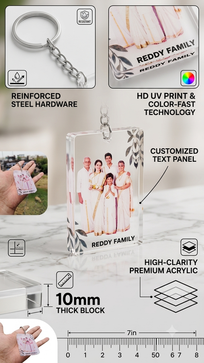 Transparent Acrylic Keychain - Personalized